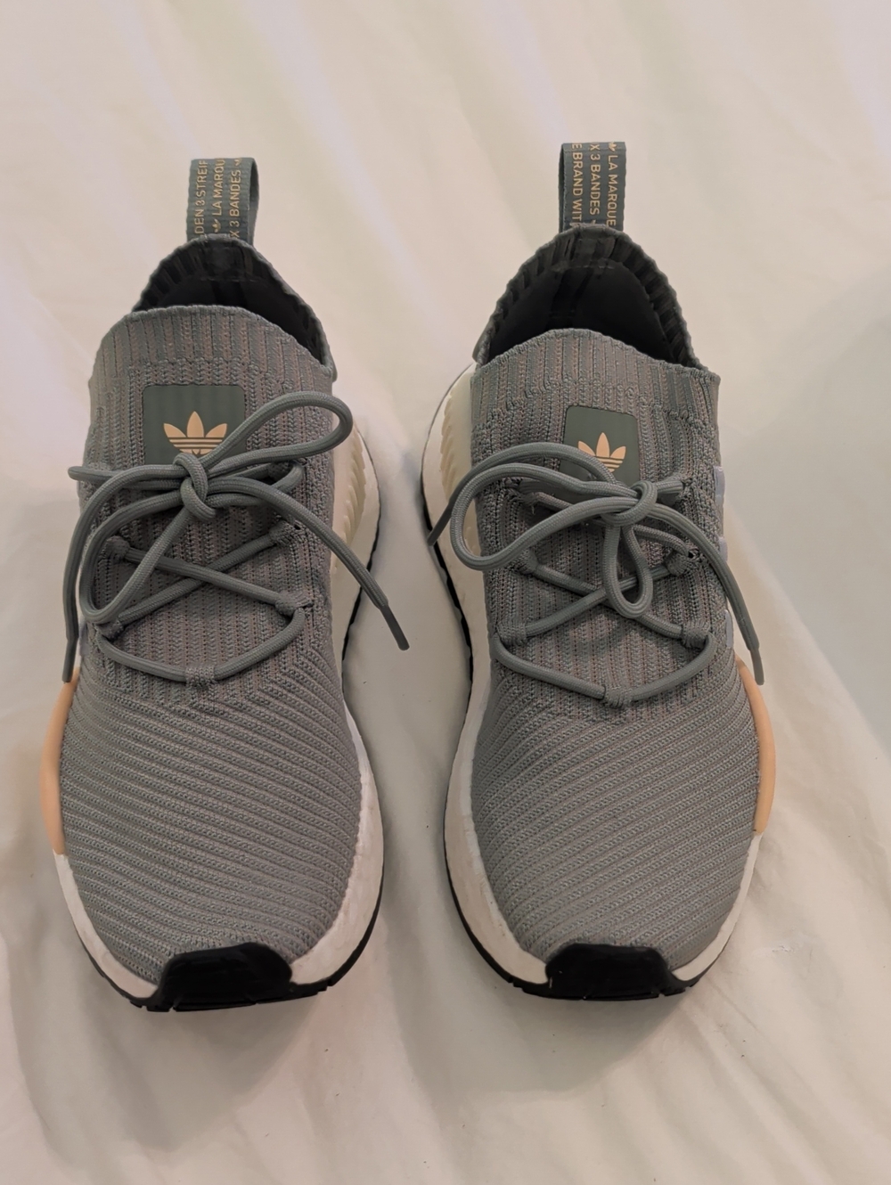 adidas Shoes Women Size 8 NMD_W1 sneakers Silver Green And Acid Orange Detail